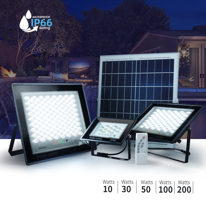 IP66 B&ouml;l&uuml;nm&uuml;ş G&uuml;neş Enerjili Taşkın Işık