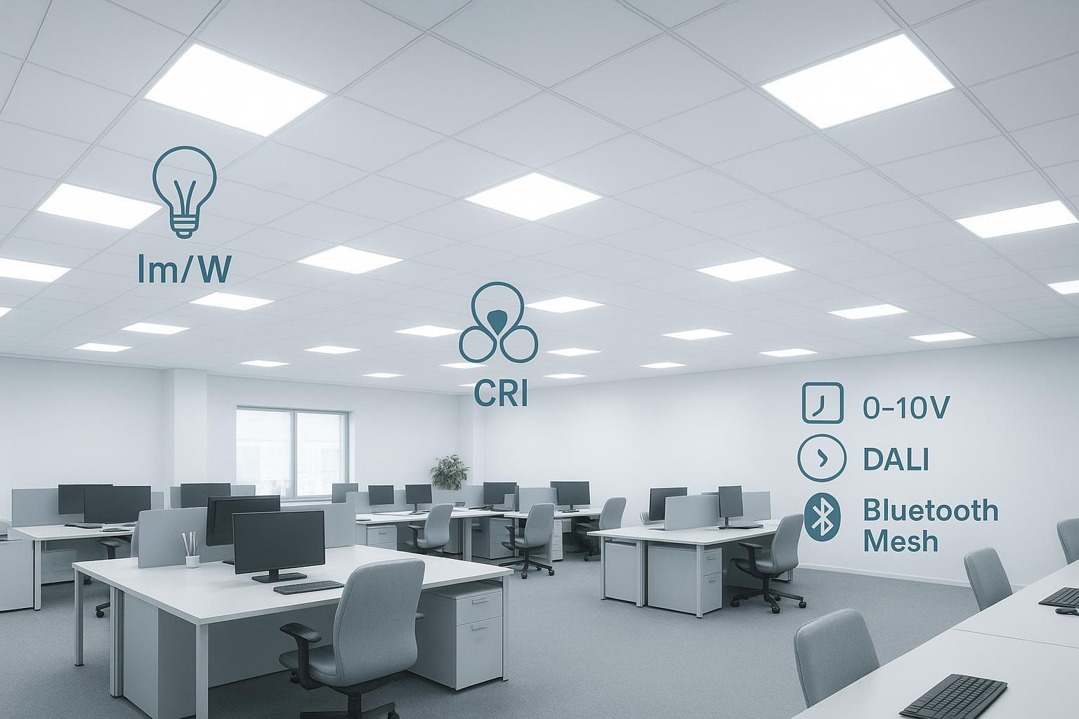 Vergleich der LED-Panel-Spezifikationen: Effizienz, CRI, Dimmung und Lebensdauer (2026)