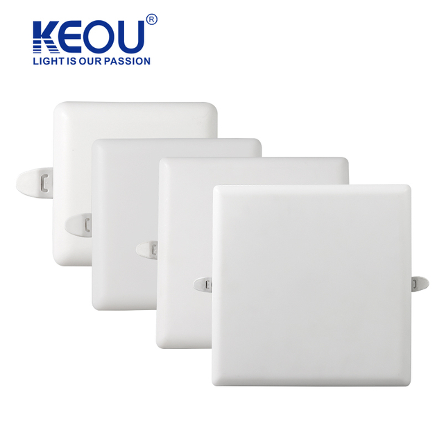 ไฟ LED แผงสี่เหลี่ยมแบบฝังแบบไม่มีกรอบ