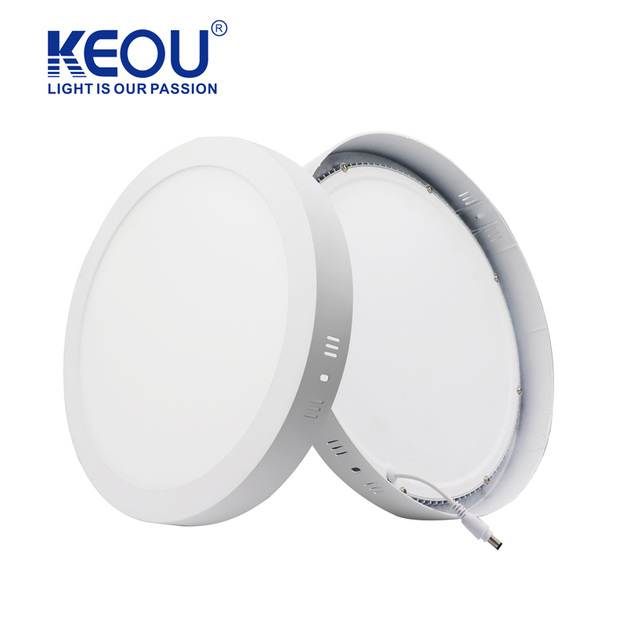 Panneau lumineux rond mont&eacute; en surface 