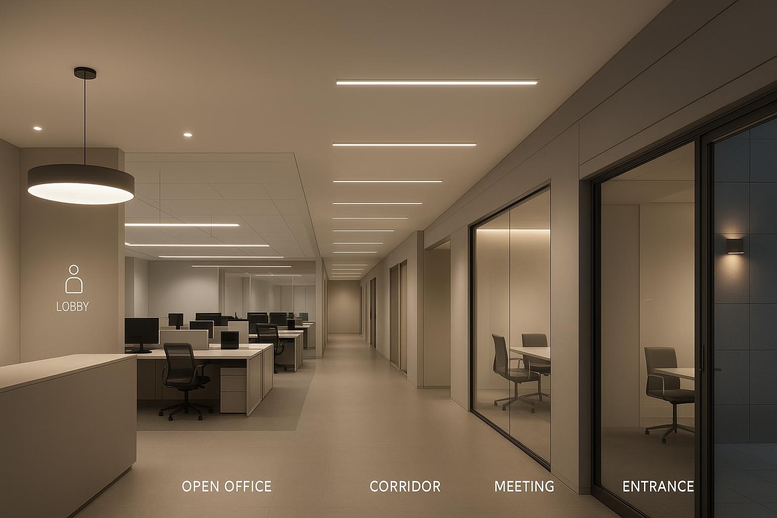 10 Pencahayaan LED Pejabat Terbaik mengikut Kawasan untuk Pejabat (2026)