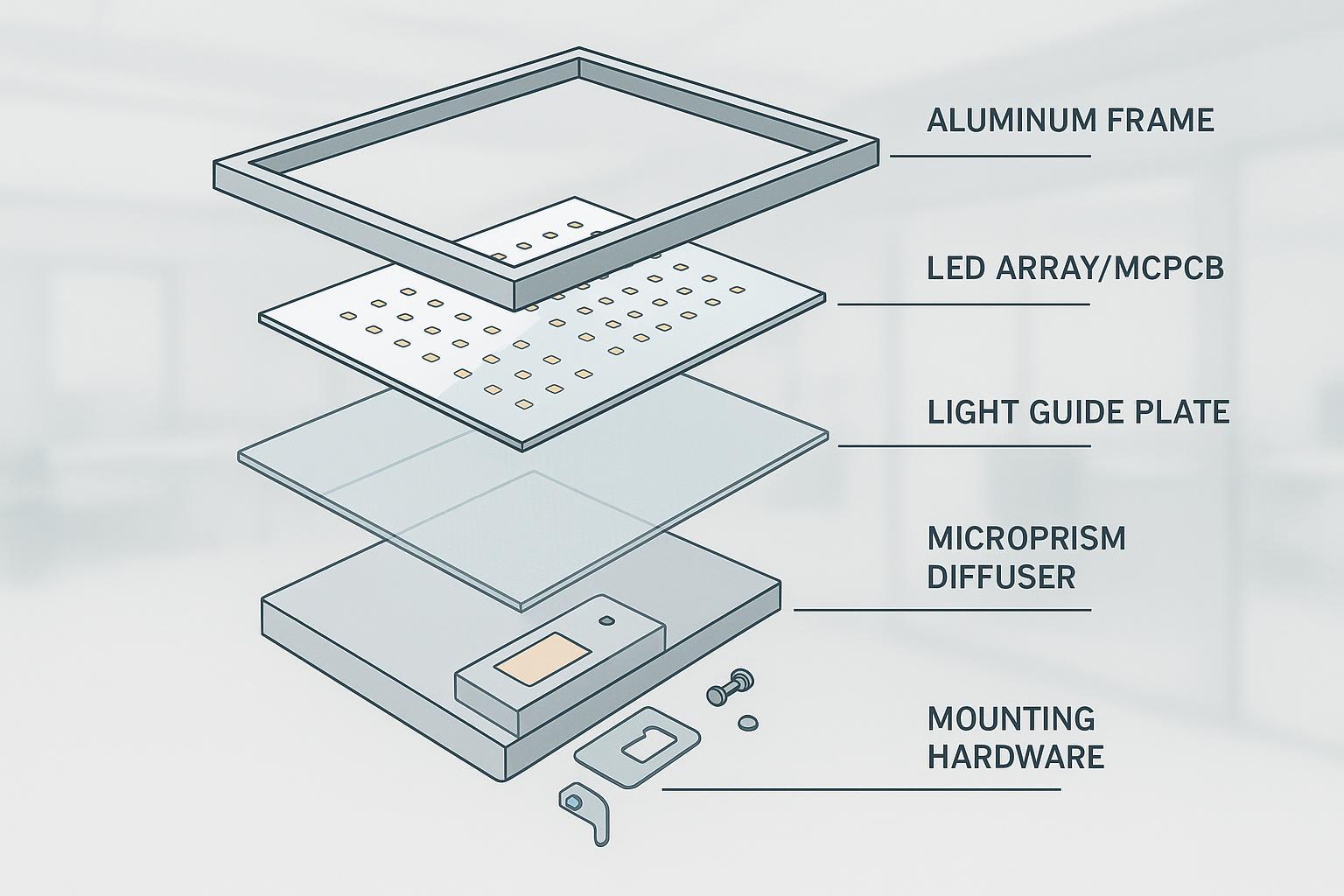 LED பேனல் லைட் கூறுகள் — ஒரு கொள்முதல் வழிகாட்டி