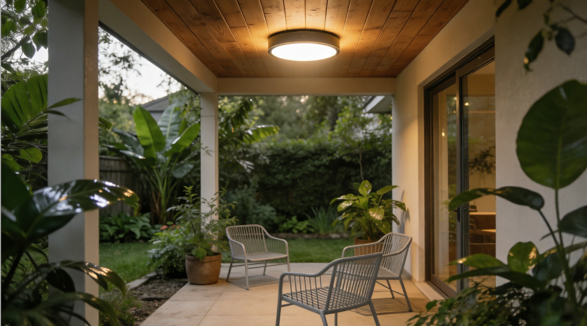 أضواء السقف الخارجية: LED مقابل الخيارات التقليدية