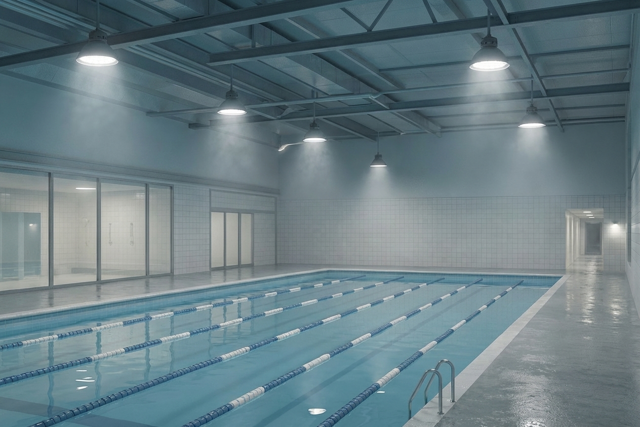 الدليل النهائي لإضاءة حمامات السباحة الداخلية