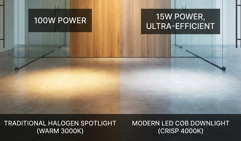Halogen Vs. Fitilar LED: Jagorar Kwatancen Kasuwanci & Fasaha
